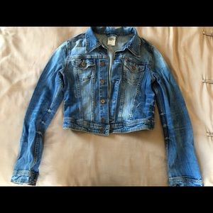 Cropped Jeans Jacket H&M Denim, Size 36